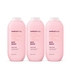 pure peace body wash 3-count bundle, 54 fl oz