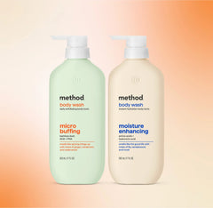 micro buffing + moisture enhancing body wash tonic bundle, 34 fl oz