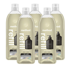 vetiver + amber gel hand wash refill 5-count bundle, 170 fl oz