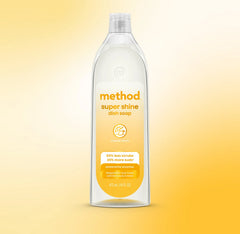 super shine liquid dish soap - coastal citron, 16 fl oz