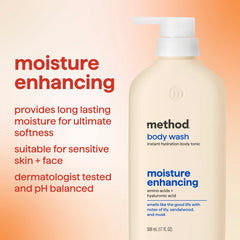body wash tonic - moisture enhancing, amino acids + hyaluronic acid, 17 fl oz