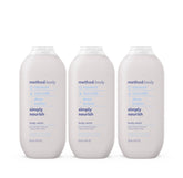 simply nourish body wash 3-count bundle, 54 fl oz