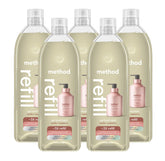 vanilla + raspberry gel hand wash refill 5-count bundle, 170 fl oz
