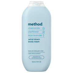 body wash - wind down, 18 fl oz