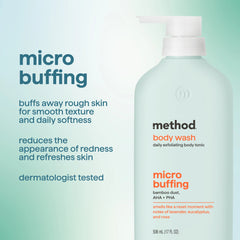 smooth hydration micro buffing + moisture enhancing body wash tonic bundle, 34 fl oz