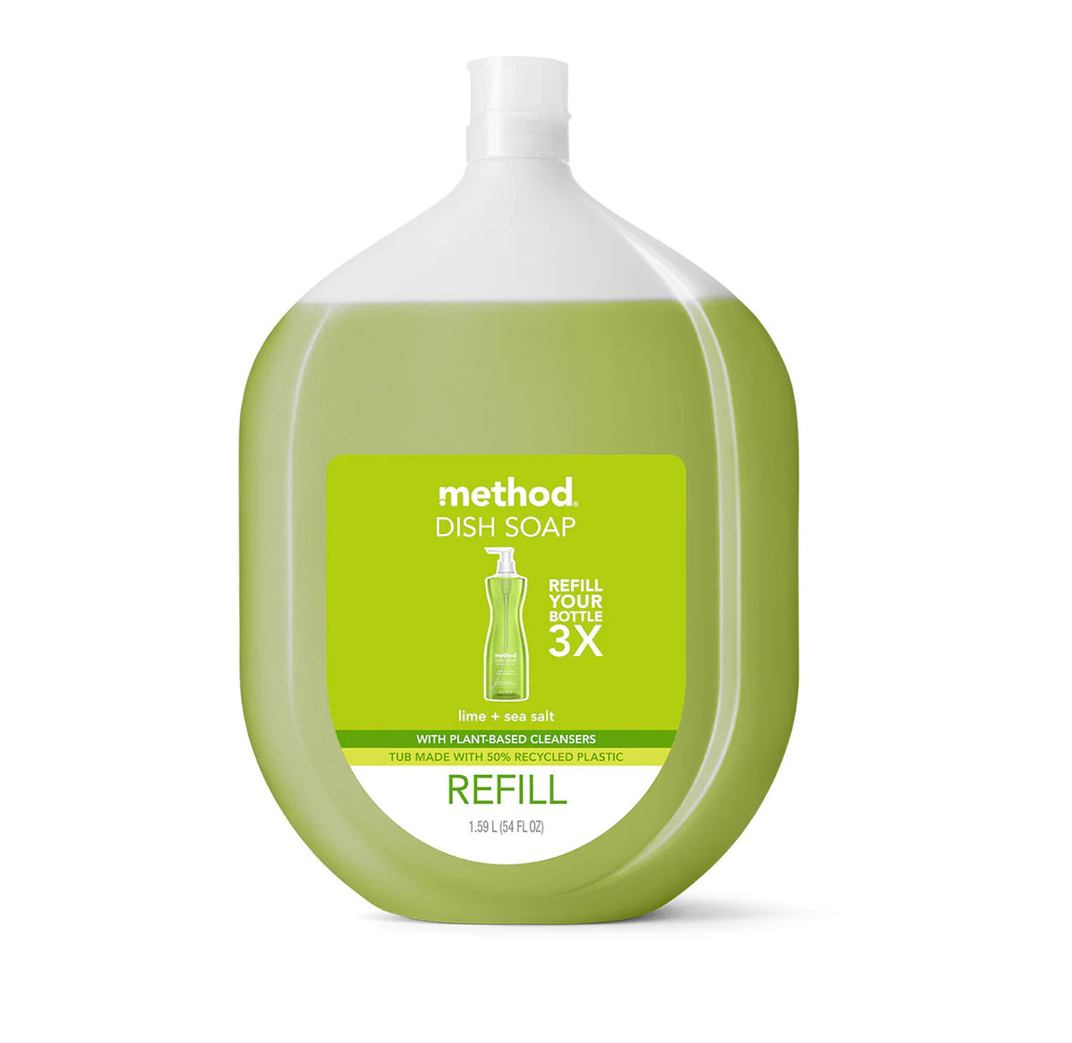 dish soap refill - lime + sea salt, 54 fl oz