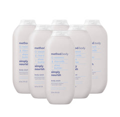 simply nourish body wash 6-count bundle, 108 fl oz