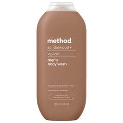 men body wash - sandalwood + vetiver, 18 fl oz