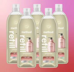 vanilla + raspberry gel hand wash refill 5-count bundle, 170 fl oz