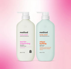 soft radiance barrier supporting + micro buffing body wash tonic bundle, 34 fl oz