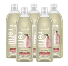 vanilla + raspberry gel hand wash refill 5-count bundle, 170 fl oz