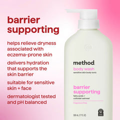 soft radiance barrier supporting + micro buffing body wash tonic bundle, 34 fl oz