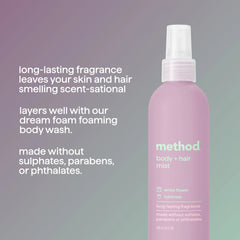 body + hair mist - white flower + tuberose, 8 fl oz